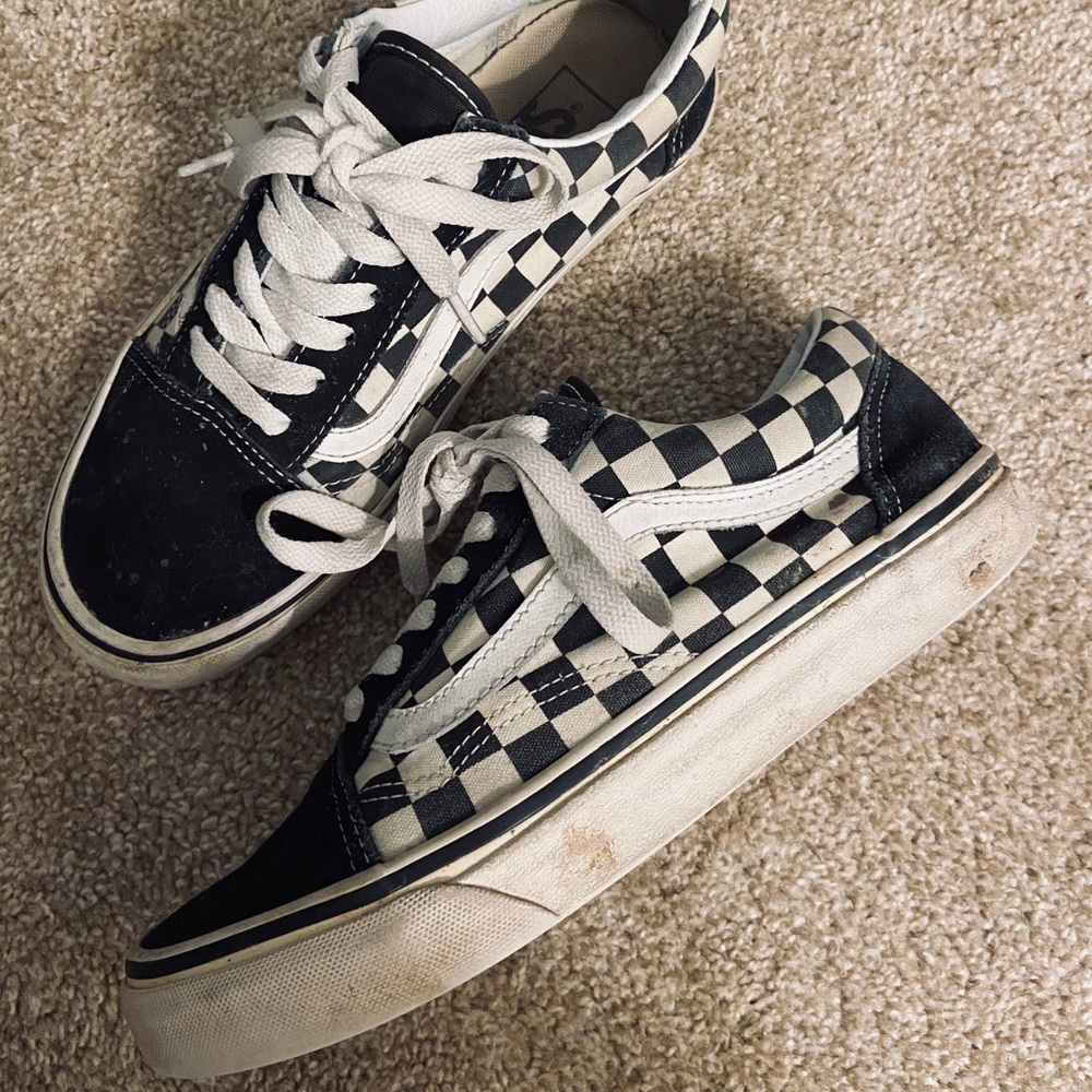Black & white checkered vans
